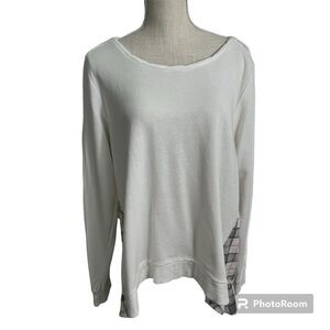 Soft Sensations Women’s Plaid Ruffle Sweater Size XL